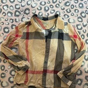 GIRLS BURBERRY BUTTON DOWN